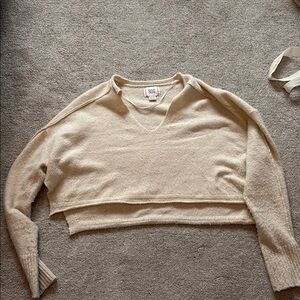 Urban Outfitters Cream V-Neck Sweater